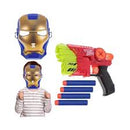 Lança Dardo com 4 Dardos e Máscara: Diversão e Aventura em Cada Lançamento!