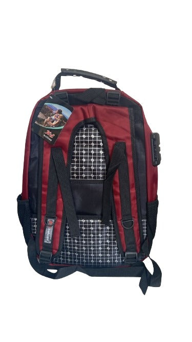 MOCHILA NYLON COM ALCA CABO DE ACO 43X20